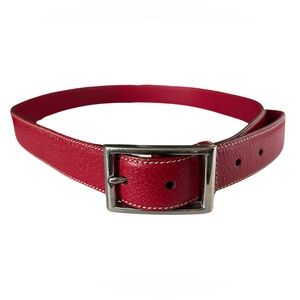 PRADA leather belt, blood red